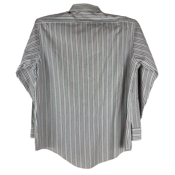 Van Heusen Mens Editions Striped Button-Down Dress Shirt Size 16 1/2 Size L - Picture 3 of 7